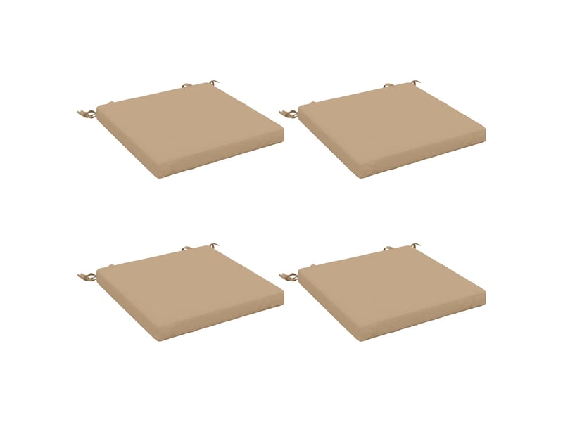  Lot de 4 coussins de siège, coussins d'assise soest 100 % polyester sable cf60533  - Conforama A