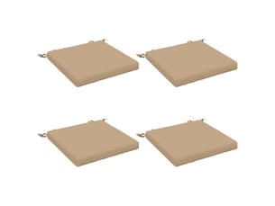 Lot de 4 coussins de siège, coussins d'assise soest 100 % polyester sable cf60533