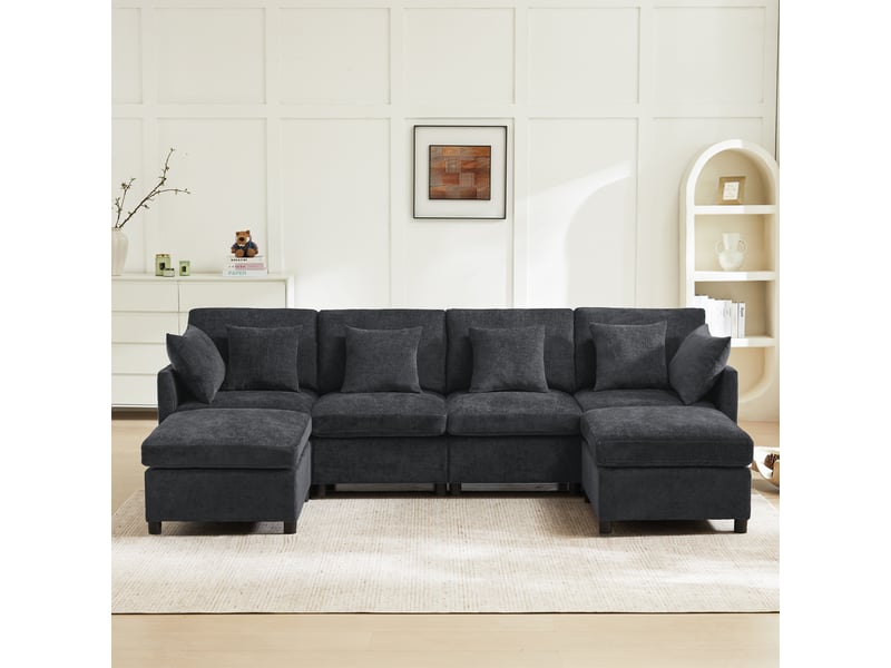  Canapé convertible, canapé-lit, en tissu chenille, design moderne, pour salon et séjour, adapté à l'espace de vie  - Conforama D