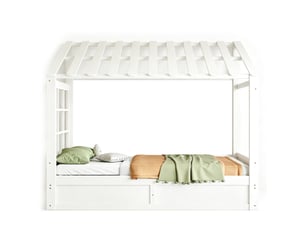 Lit cabane 90x200 cm <strong></strong>  <strong></strong> coloris blanc