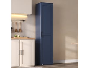 Armoire de rangement haute 40x40x183 cm avec étagères réglables bleu