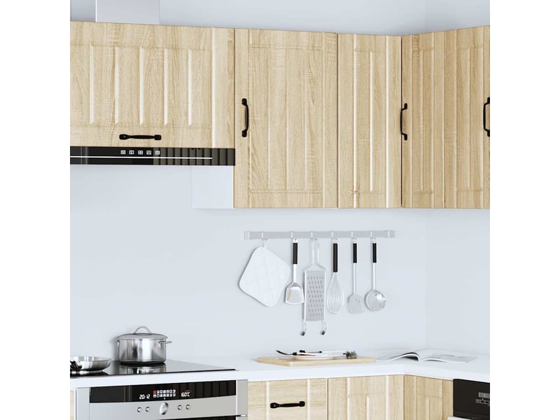  Meuble de rangement, armoire murale de cuisine lucca chêne sonoma  - Conforama D