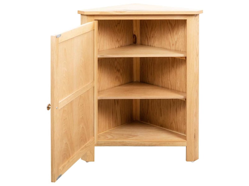  Armoire de rangement, armoire d'angle 59 x 45 x 80 cm bois de chêne massif  - Conforama D