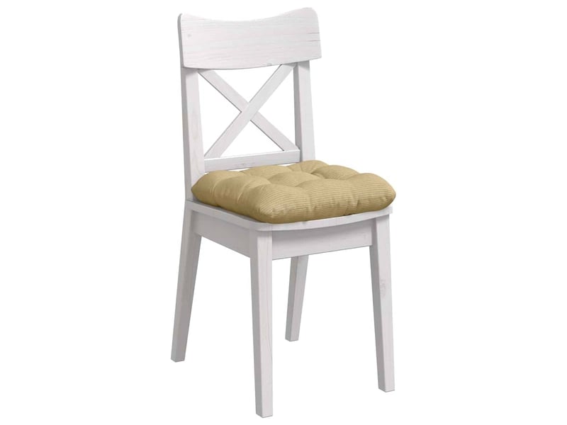  Lot de 4 coussins de siège, coussins décoratifs tissu en velours côtelé vert gris cf60003  - Conforama C