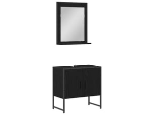 Ensemble de mobilier de salle de bain 2 pièces noir cf64238