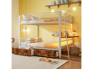 Lit superposé 140x200 cm <strong>HAUSS SPOLE</strong>  <strong></strong> coloris bicolore