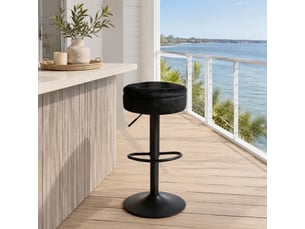tabouret de bar assise réglable en hauteur <strong>HAUSS SPOLE</strong> - noir hauteur d'assise 60.5 cm vendu A l'unité