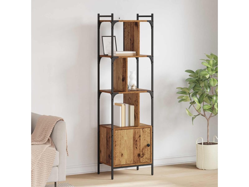 Bibliothèque 6 niveaux, armoire à livres 44,5 x 30 x 154,5 cm bois d'ingénierie shl9571 - Conforama B