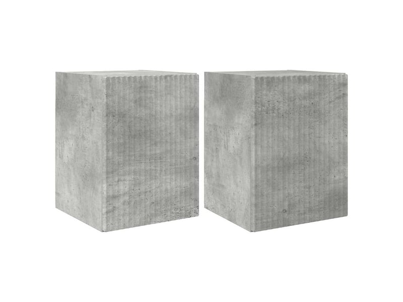  Meuble tv - banc tv - meuble de rangement mural 2 pcs béton bois d'ingénierie  - Conforama A