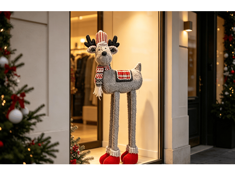  Renne de noël krist+ blanc rouge gris 1 m S3611561 - Conforama D