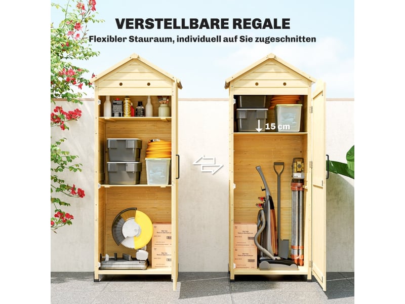  Armoire de jardin haute en sapin, 213 cm  - Conforama E
