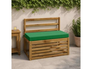 Lot de 2 coussins de banc, coussins d'assise soest 100 % polyester vert cf57540