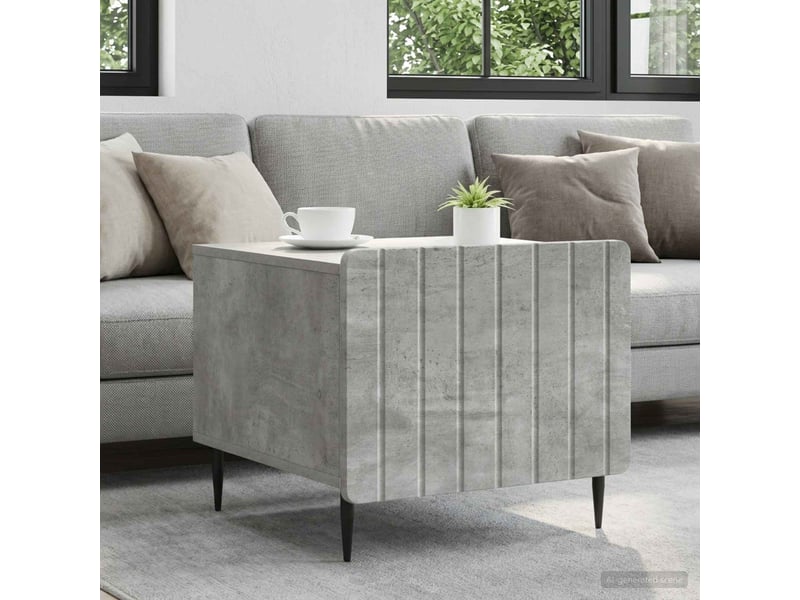  Table basse - table de salon - table à thé gris béton 49 x 50 x 42 cm bois d'ingénierie  - Conforama B