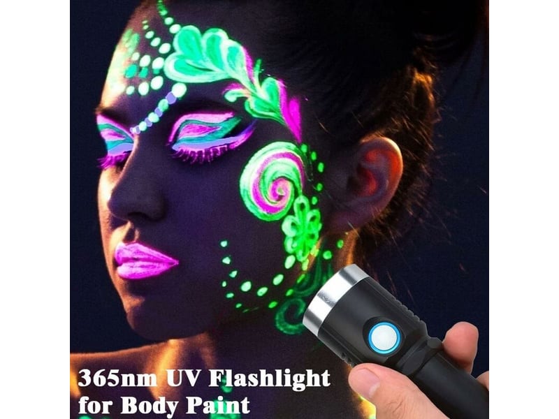  20w 365nm lumière noire haute définition lampe de poche uv faisceau longue portée de qualité fessionnelle  - Conforama C