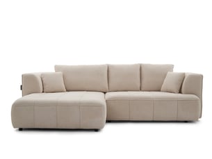 Canapé droit convertible <strong>BOBOCHIC</strong> <strong>CLOVIS</strong> 3 places Tissu beige