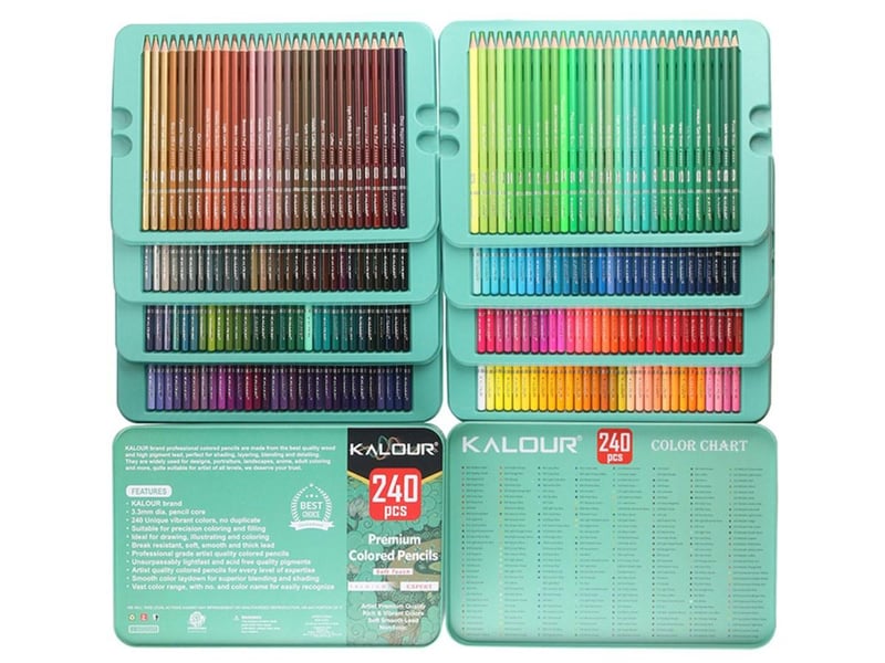 Boîte de crayons de couleurs - 240 nuances créatives GTK131 - Conforama B