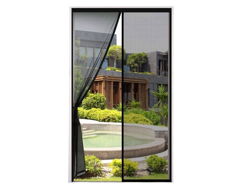 Moustiquaire porte magnétique 120x210cm fermeture automatique noir - Conforama A