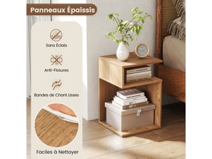 Table basse  coloris naturel GIANTEX 