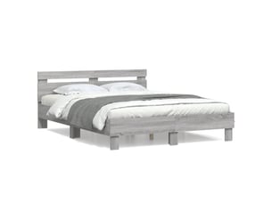 Lit 2 places 150x200 cm    coloris gris