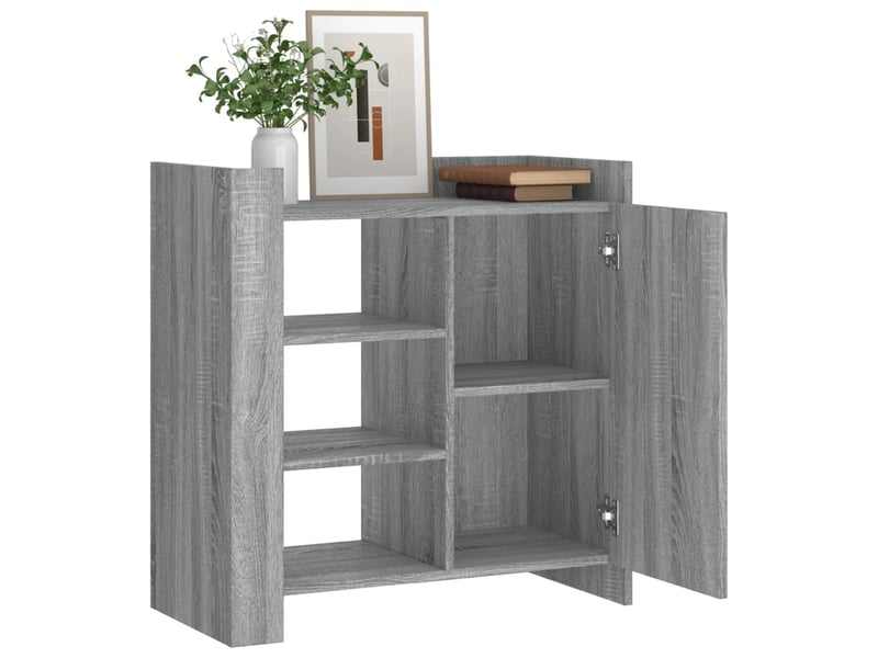  Buffet - bahut - meuble de rangement sonoma gris 73,5x35x75 cm bois d'ingénierie  - Conforama C