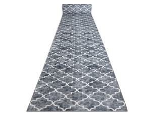 Tapis de couloir antidérapant lotus clover 60922 trèfle, mélange gris lavable 100 cm 100x500 cm
