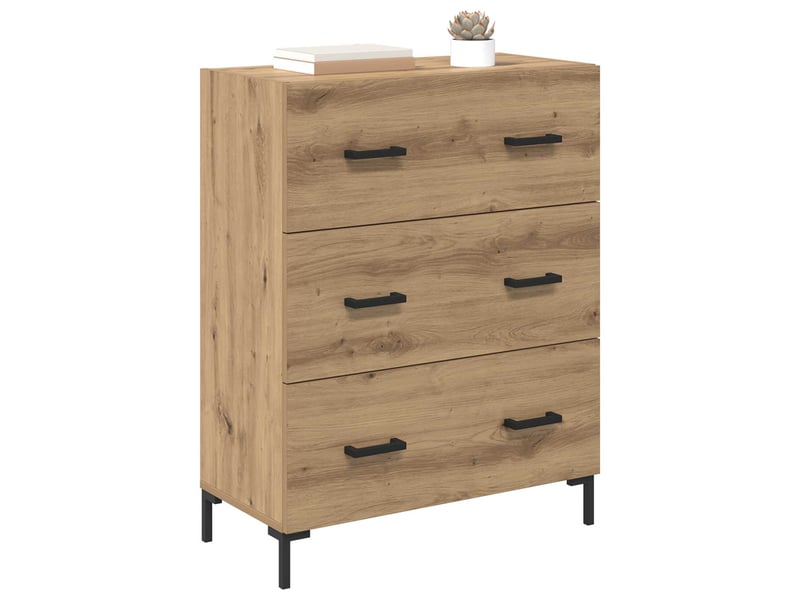 Buffet - bahut - meuble de rangement chêne artisanal 69,5 x 34 x 90 cm - Conforama C