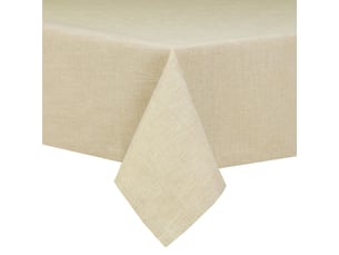 Nappe de table rectangulaire 160x220 cm - nappe imperméable en lin avec effet vintage - beige