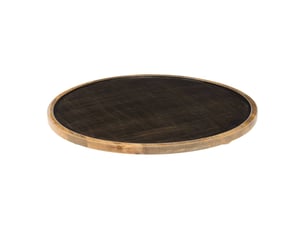 Assiette de présentation sur pied ava ronde d.40cm noir