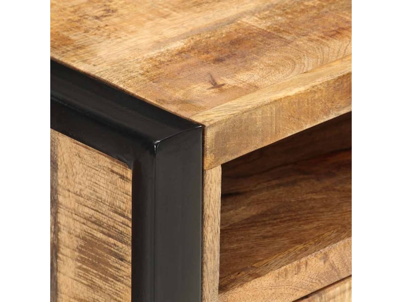  Table de chevet - cabinet de chevet - table de nuit 40x35x55 cm bois de manguier solide  - Conforama D