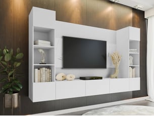 Meuble tv coloris blanc 260 cm <strong></strong>  <strong></strong>