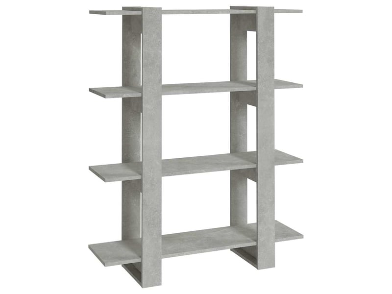  Bibliothèque, séparateur de pièce gris béton 100x30x123,5 cm  - Conforama A