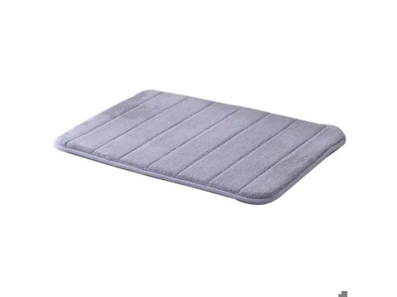  Tapis de bain en mousse à mémoire de forme antidérapant - 40 x 60 cm - gris  - Conforama C