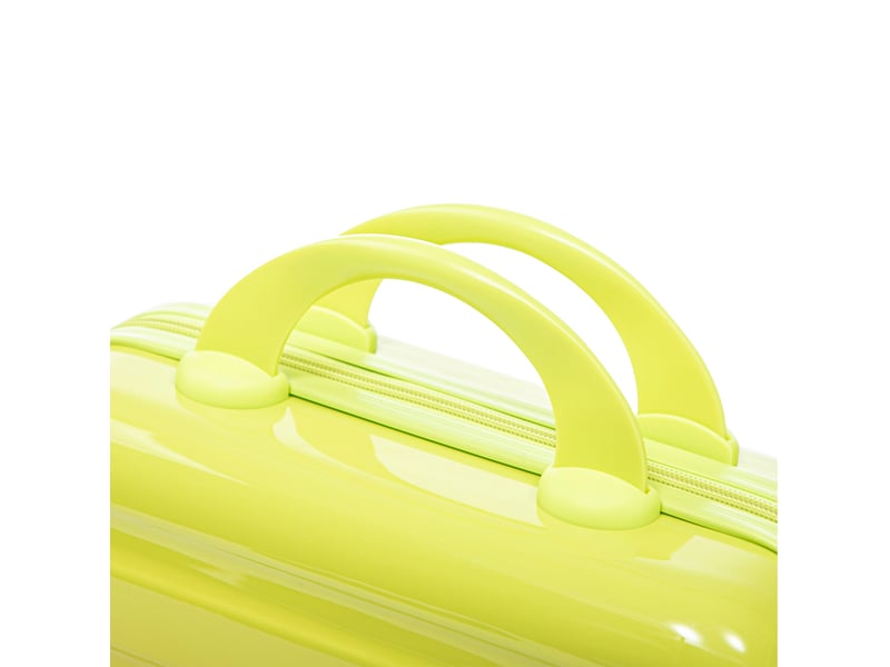  Lot de 2 valises rigides 20 pouces en polycarbonate vert avec trousse 14 pouces et serrure à code, voyage organisé  - Conforama D