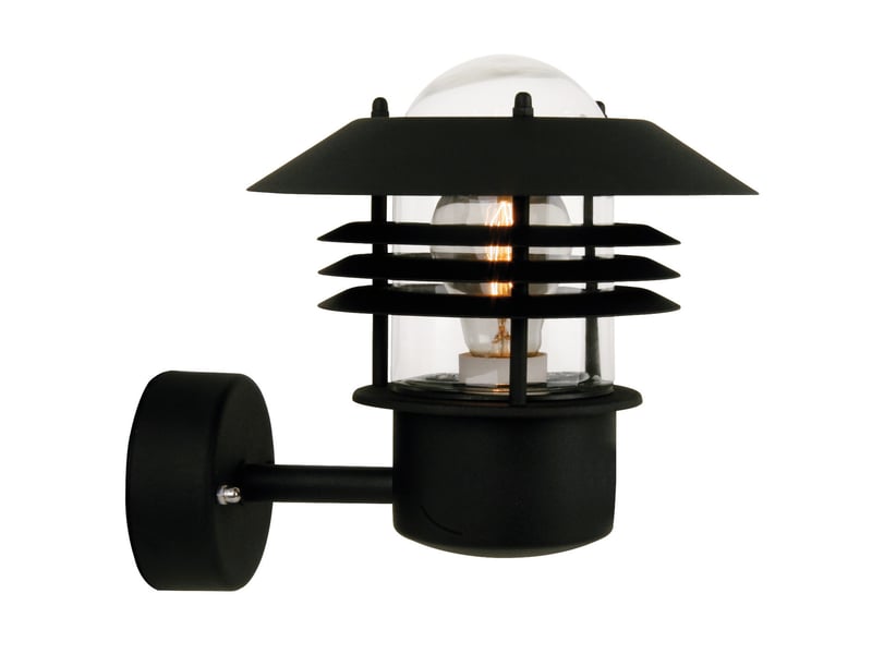  Applique murale extérieur adapté aux zones côtières, vejers up en métal noir, ip54, nordlux 25091203 - Conforama A
