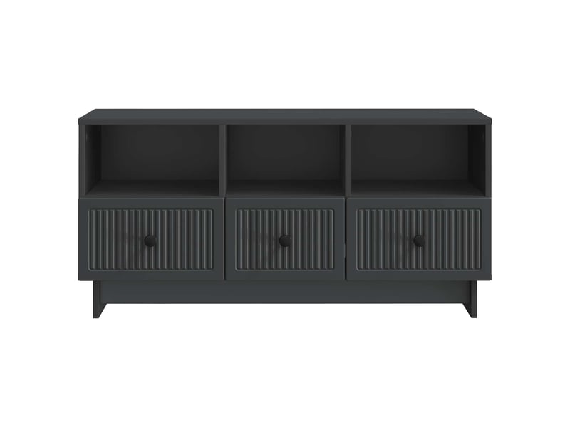  Meuble tv - banc tv - meuble de rangement avec tiroir noir 102 x 34,5 x 50 cm bois d'ingénierie  - Conforama E