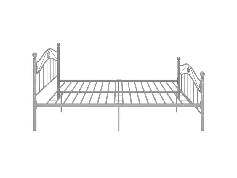  Lit adulte, lit double, cadre de lit gris métal 200x200cm cf8641  - Conforama D