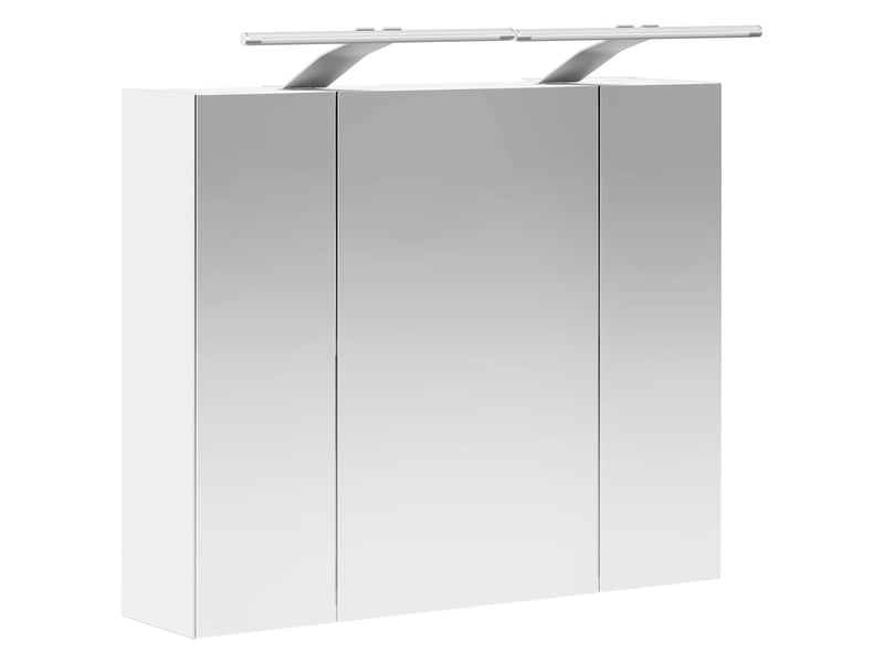Armoire miroir salle de bain, meuble de rangement blanc 60x14.5x50 cm shl7885 - Conforama E