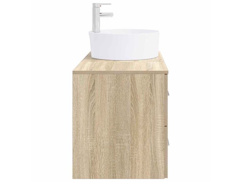 Ensemble de mobilier de salle de bain 2 pc chêne sonoma cf64123 - Conforama D