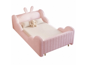 Lit simple 90x200 cm MODENUIT    coloris rose