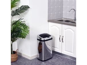 Poubelle automatique à capteur infrarouge 30 l 33x25x58 cm – argenté – ouverture automatique et manuelle