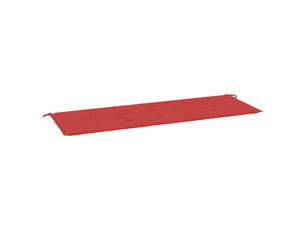 Coussin de banc de jardin, coussin d'assise rouge 150x50x3 cm tissu oxford cf52799
