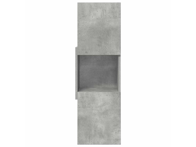  Meuble d'angle, meuble de rangement salon 30,5x30x95cm bois d'ingénierie gris béton  - Conforama E
