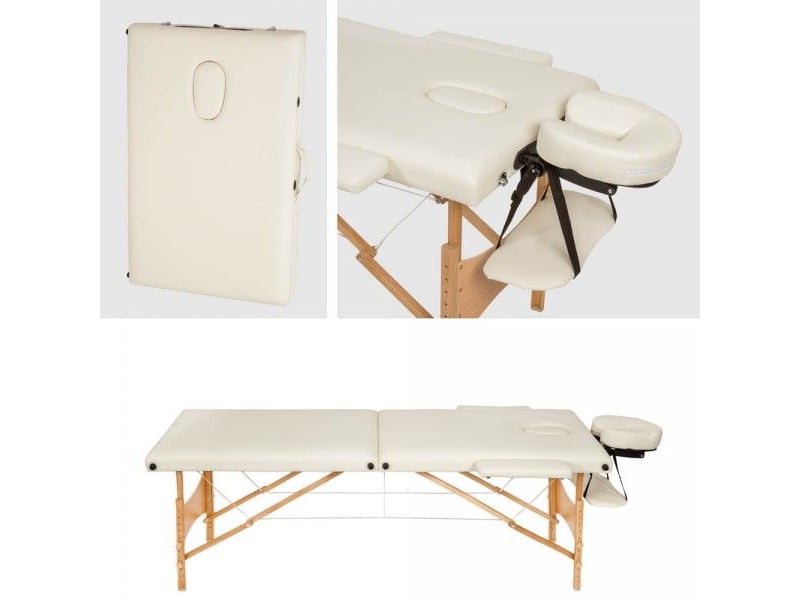  Table de massage crème 2 zones avec sac de transport professionnel top qualité 08_0000462  - Conforama B