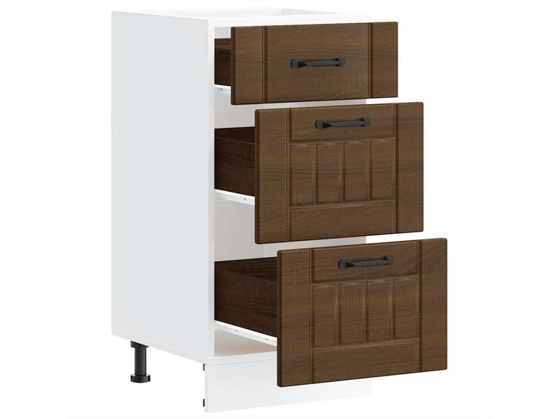  Meuble de rangement, armoire de cuisine lucca chêne marron bois ingénierie shl3761  - Conforama E