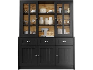 Buffet 5 porte(s)  3 tiroir(s) MODENVIE  - 140 cm coloris noir 