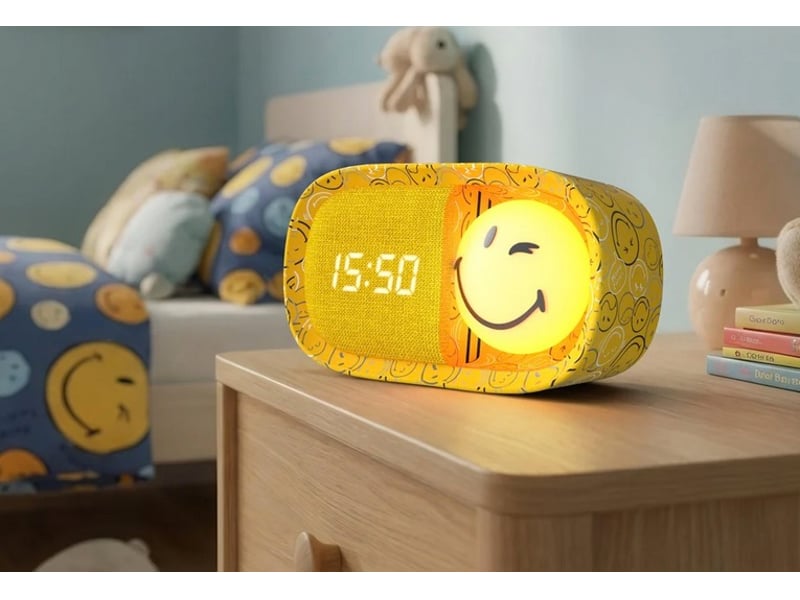  Smiley clock - reveil jaune SMYCLO-Y E-01 - Conforama C