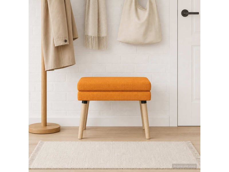 Banc d'entrée, banc à double couche jaune foncé 60x40x46 cm tissu  - Conforama D