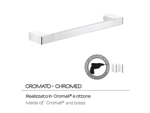 Porte-serviettes mural chromé 35 cm | palazzo