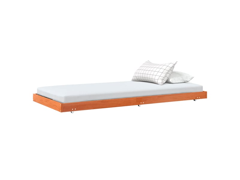 Lit simple- lit adulte - cadre de lit marron 80 x 200 cm bois de pin massif - Conforama A