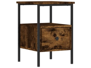 Lot de 2 tables de chevet - cabinet de chevet - table de nuit chêne fumé 34x36x50 cm bois ingénierie